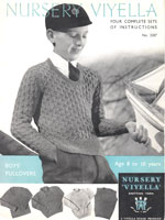 vintage viyella boys jumper knitting pattern 1940s