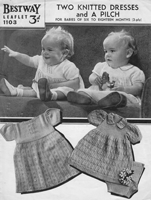 vintage baby knitting pattern fro dress 1940s