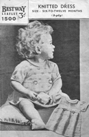 vintage baby dress knitting apttenf rom 1940s Bestway