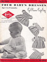 vintage baby dress knitting pattern from 1940s