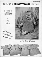 vintage baby dress knitting pattern for baby dress 4 designs 1940s