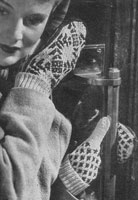 vintage ladies fair gloves knitting pattern 1940s