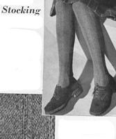 vintage ladies stocking knitting pattern 1940s wartime