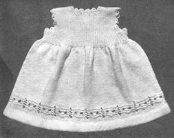 vintage knitting pattern from 1940s for petticoat
