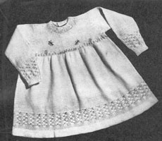 vintage baby knitting pattern for dress 1940s