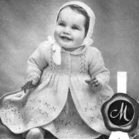 vintage baby layette knitting pattern from 1940s
