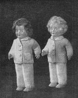vintage 6.5 inch twins dress knitting pattern form 1950s