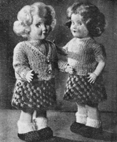 vintage spring skirt outfit from 1951 for twins dolls