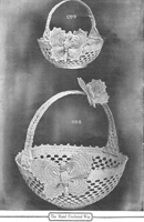 vintage crochet basket pattern from 1917 butterflies