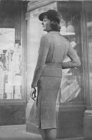 vintage ladies suit knitting pattern from 1940s