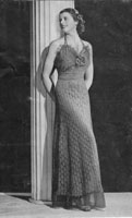 vintage ladies dress knitting pattern from the 1940s