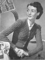 vintage ladies cardigan knitting pattern from 1949