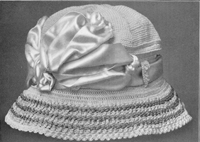 ladies vintage crochet hat 1917