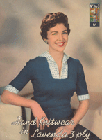A lovely vintage knitting pattern for ladies jumper with fair isle trim