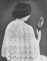 vintage ladies bed cape knitting pattern 1940s