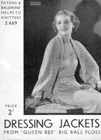 vintage ladies bedwrap knitting pattern from 1930s