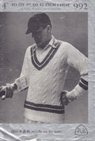 cricket jumper 1940s pattern