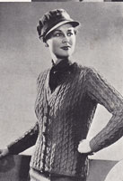 vintage wartime cardigan knitting patterns