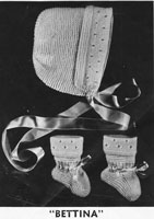 vintage baby bonnet knitting patterns 1940
