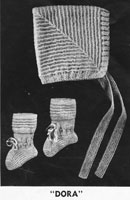 vintage baby bonnet knitting patterns 1940s