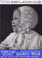 vintage baby bonnet knitting pattertns 1940s