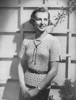 vintage ladies summer jumper knitting pattern from 1936
