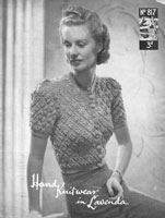 vintage ladies jumper cardigan knitting pattern 1930s
