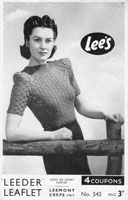 vintage ladies knitting pattern with shoulder pads jumper 1930s