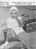 vintage ladies jumper kntiting pattern from 1930s