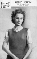 vintage 1940s knitting pattern 
