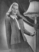 Ladies knitting pattern from 1940s cardigan