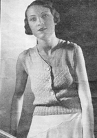 vintage ladies evening jumper knitting pattern from 1920s