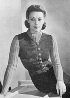 ladies jumper knitting pattern from 1939