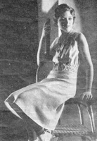 ladies tennis skirt knitting pattern from 1920s as seen in Agatha Christie