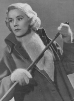 ladies gloves and scarf knitting pattern in angora from1 940s