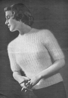 vintage ladies asngora jumper knitting pattern