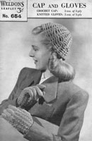 ladies hat knitting pattern 1940s