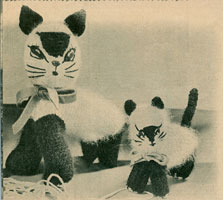 vintage knitting pattern for cat