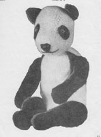 knitted toy pattern panda