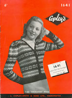 vintage knitting pattern for fair isle cardigans