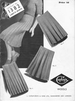 vintage ladies skirt knitting pattern 1940s