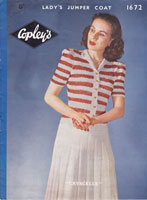 vintage ladiessummer top knitting pattern 1940s