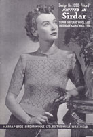 vintage sirdar 1940s knitting pattern ladies 1940s