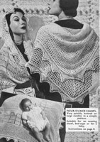 vintage 1950s ladies shawl knitting pattern