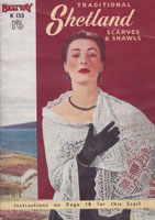 vintage ladies shawl knitting patterns 1950s