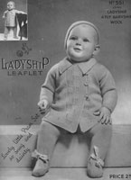 vintage ladyship baby pram set knitting pattern 1920s