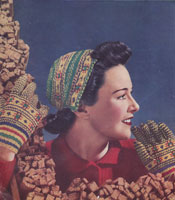 vintage fair ladies hat and glove set 1941