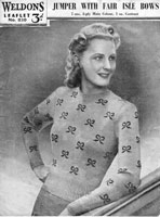 vintage ladies knitting pattern form 1940s