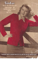 vintage knitting pattern sirdar 1040s ladies cardigan