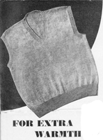 vinbtage slip over knitting pattern from ww2